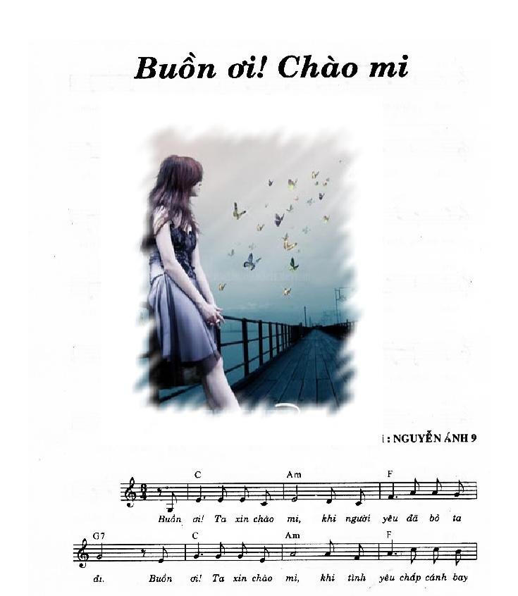 Sheet nhạc Buồn Ơi Chào Mi